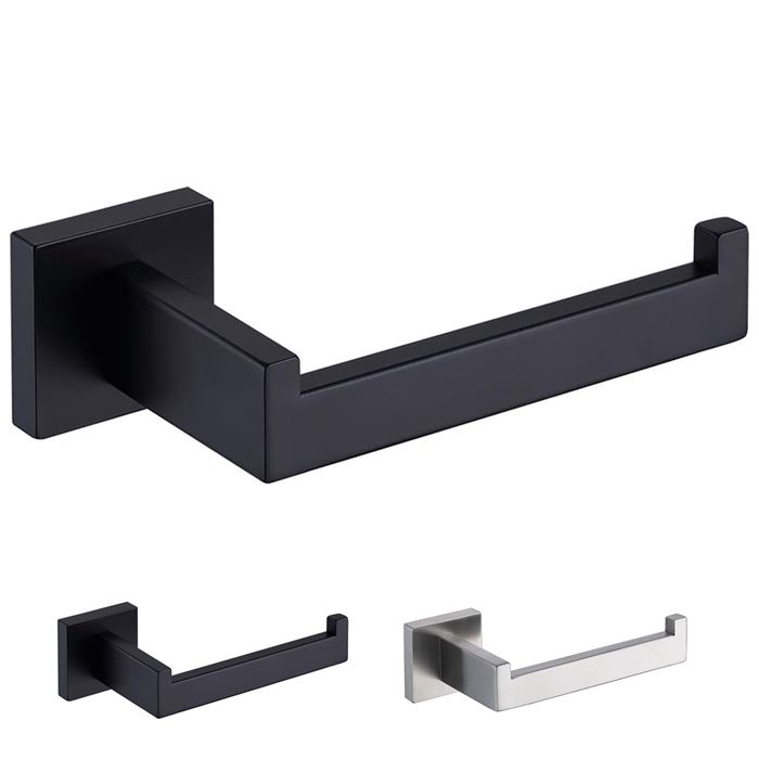 מתקן לנייר טואלט מנירוסטה דבק 3M חזק ללא קדיחה 501